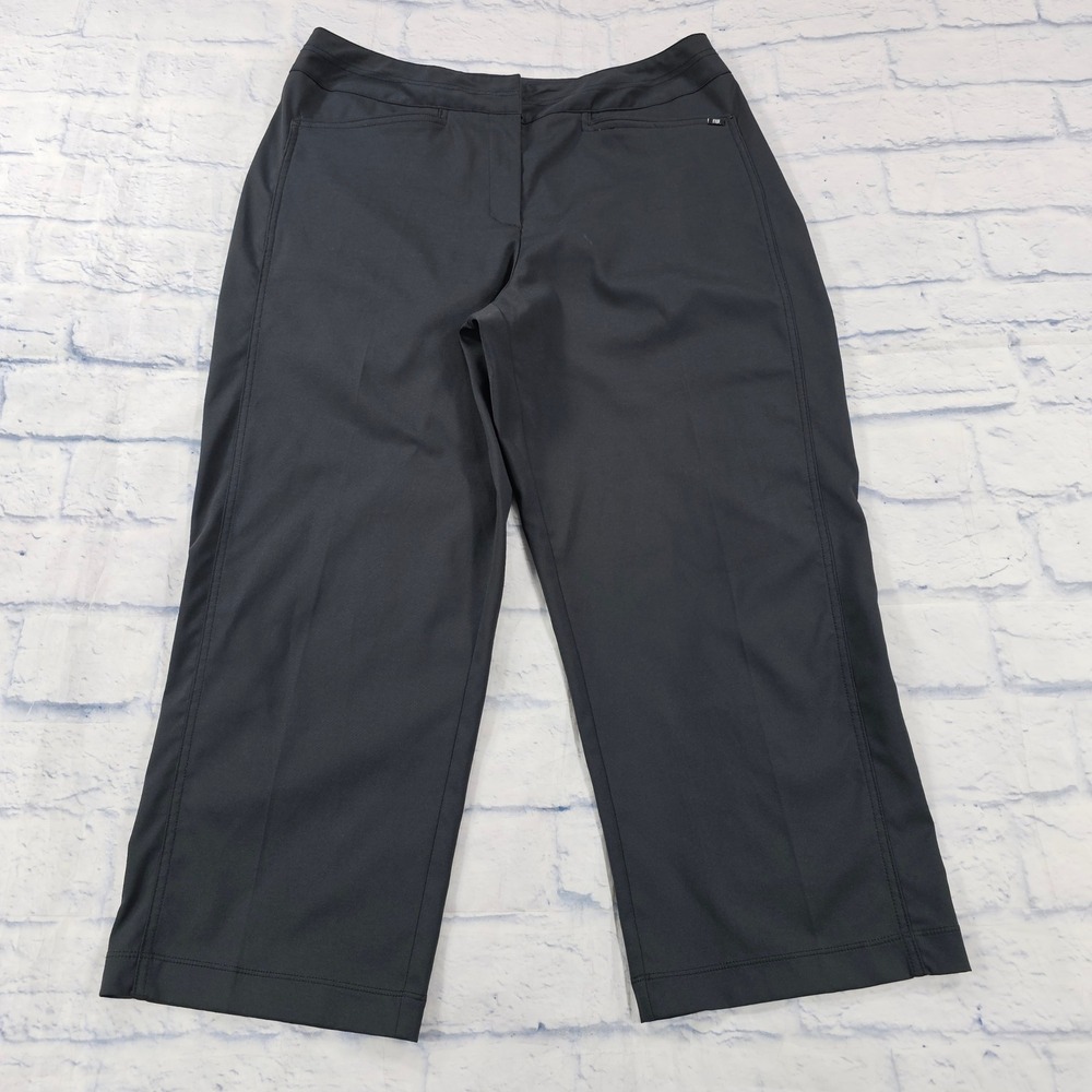 Tail Golf Pants Womens 8 Black Cropped Straight Stretch Active Performance Capri